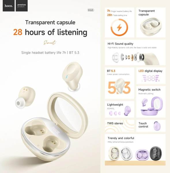 HOCO EQ3 bluetooth Earbuds