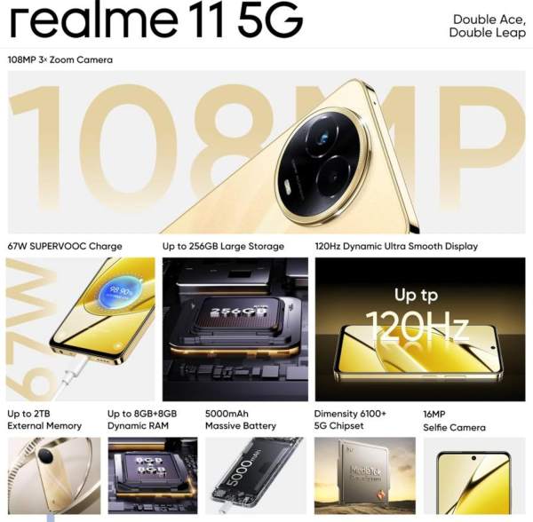 Realme 11 5g 8+8GB 256GB Realme