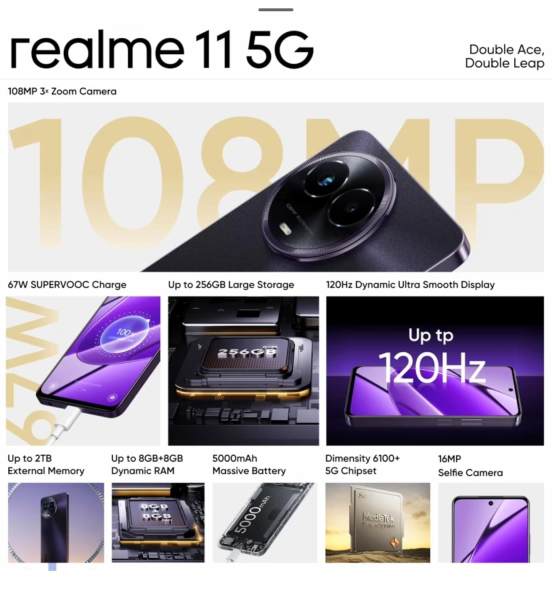 Realme 11 5g 8+8GB 256GB Realme